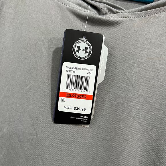 NWT Under Armour Women's Lightweight Gray Hooded Pullover 2XL - Picture 2 of 5